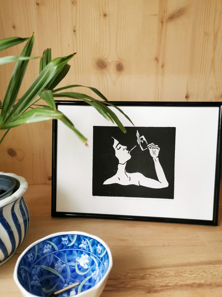 Femmes Vie Liberté - linogravure