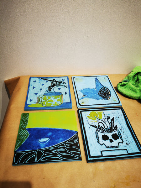 Atelier de découverte de la linogravure : impression polychrome 18/11 (acompte)