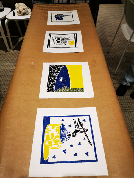 Atelier de découverte de la linogravure : impression polychrome 18/11 (acompte)
