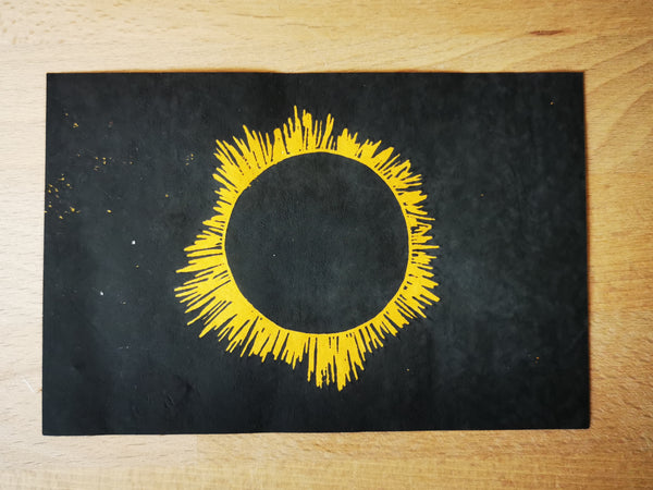 Eclipses - linogravure originale