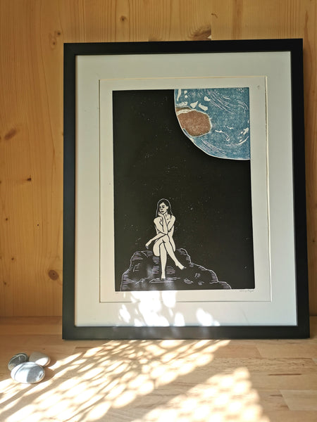 Loin - linogravure originale