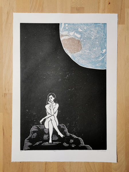 Loin - linogravure originale