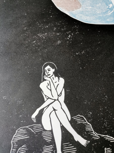 Loin - linogravure originale