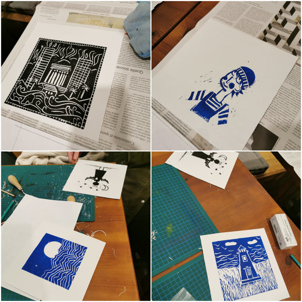 Atelier de découverte de la linogravure : initiation 14/10 (acompte)