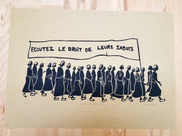 La Révolte des Penn Sardin - linogravure