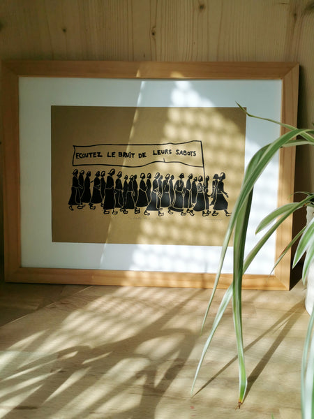 La Révolte des Penn Sardin - linogravure