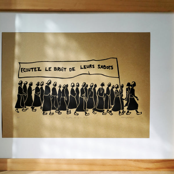 La Révolte des Penn Sardin - linogravure