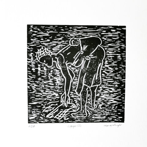 Voyager (2) - Linogravure originale